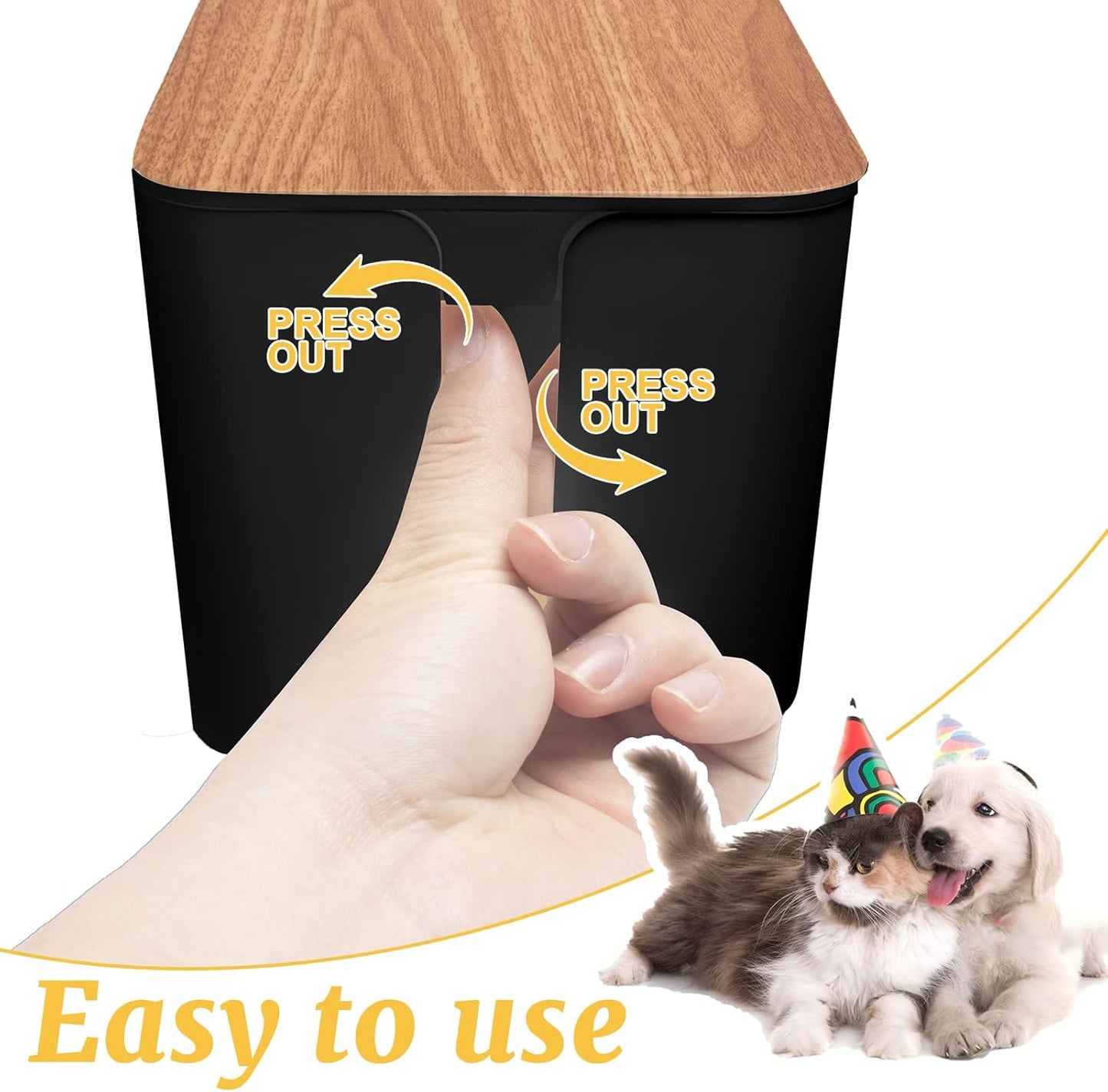 YUANYE Cable Management Box 2 Pack with 122 Cable Clips Set, Large Cord Organizer Box Hide Power Strip for Computer, Router, USB Hub and Under Desk Power Strip, Safe ABS Material Cord Management