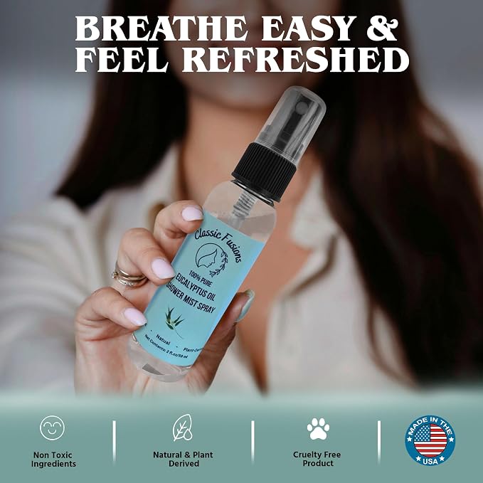 100% Pure Eucalyptus Oil Shower Spray – 2oz Natural Mist - Image 2