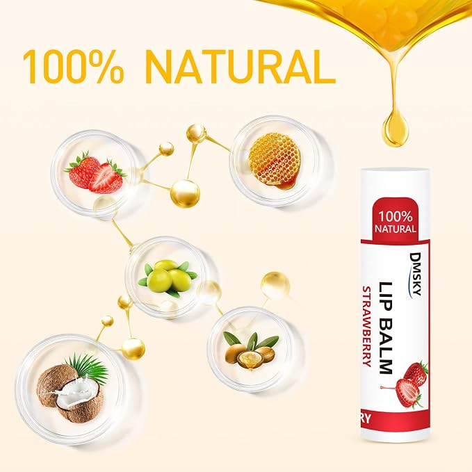 DMSKY Lip Balm 120 Pack, Natural Lip Balm Bulk - Image 5