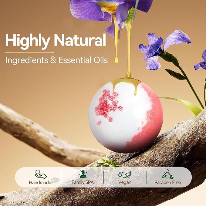 Bath Bombs for Women Gift Set, 20 Organic Bath Bombs - Image 3