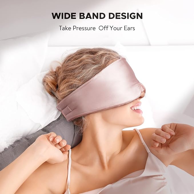 LitBear Silk Sleep Mask for Side Sleeper, Eye Mask Sleeping for Women Men 100% - Image 4