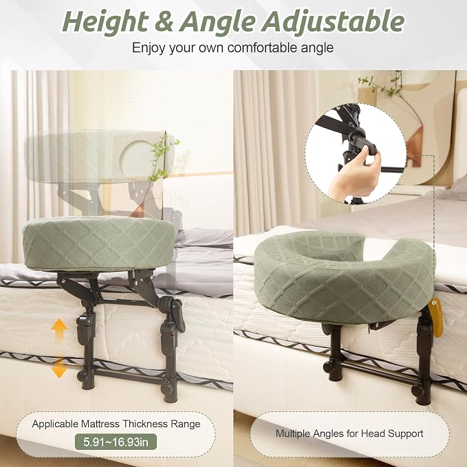 Massage Headrest for Bed, Adjustable Massage Face Cradle at Home, Portable - Image 6