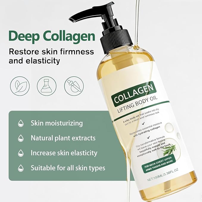 Collagen Lifting Body Oil After Shower, Hydrating Collagen Oil - Image 4