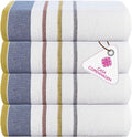 CASA COPENHAGEN White Bay 4Pcs 100% Egyptian Cotton Designer Hand Towels Gift by CASACOPENHAGEN
