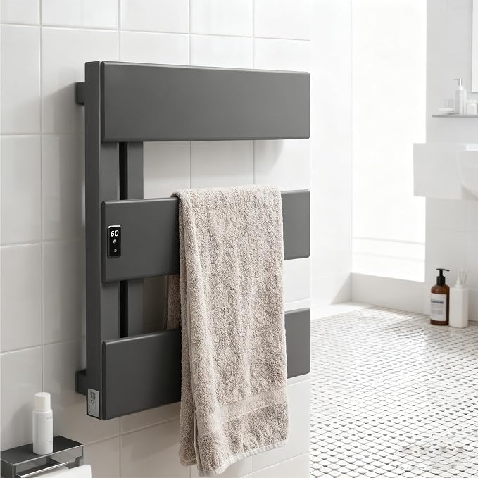 Verida Towel Warmer Rack, Support Hardwired and Plug-in, Wall-Mounted Electric - Image 12