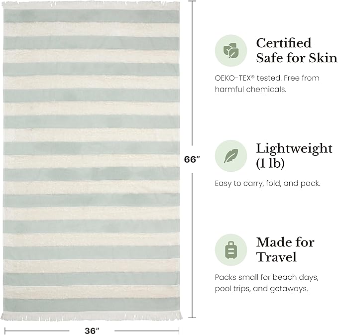 Lightweight Turkish Beach Towel - Image 4