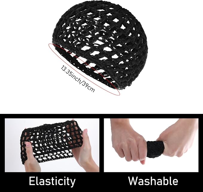 WLLHYF Wig Cap Thick Long Hair Caps Adjustable Net Mesh Braided Weaving Making - Image 6