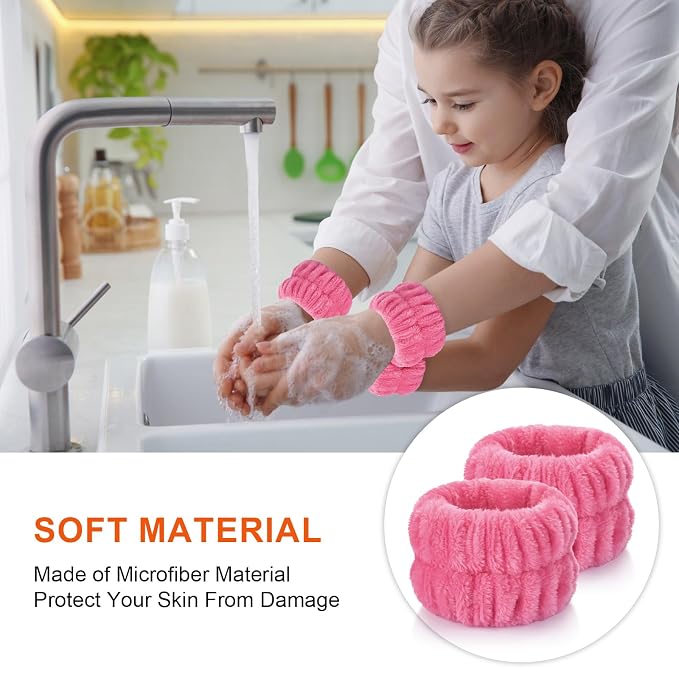 2pcs Wrist Bands for Washing Face Wash Wristbands Wrist Towels Arm Bands for - Image 6