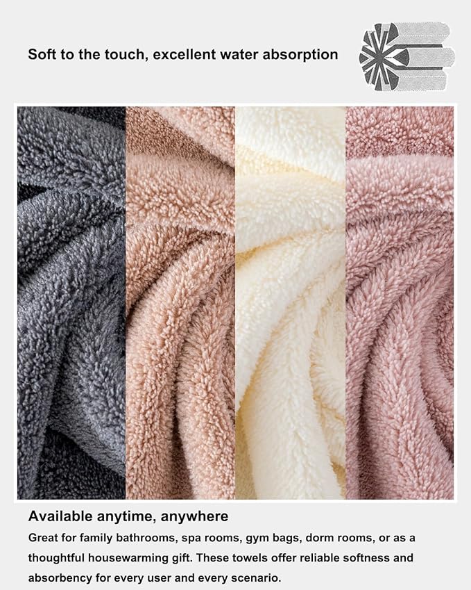 sakano 6-Piece Colorful Microfiber Bath Towel Set - Image 5