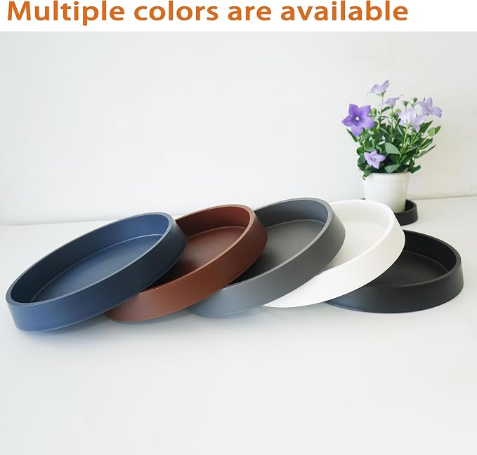 Plant Saucer Tray for Ceramic Plastic Pots, 8 inch Plant Saucers for Indoors - Image 6