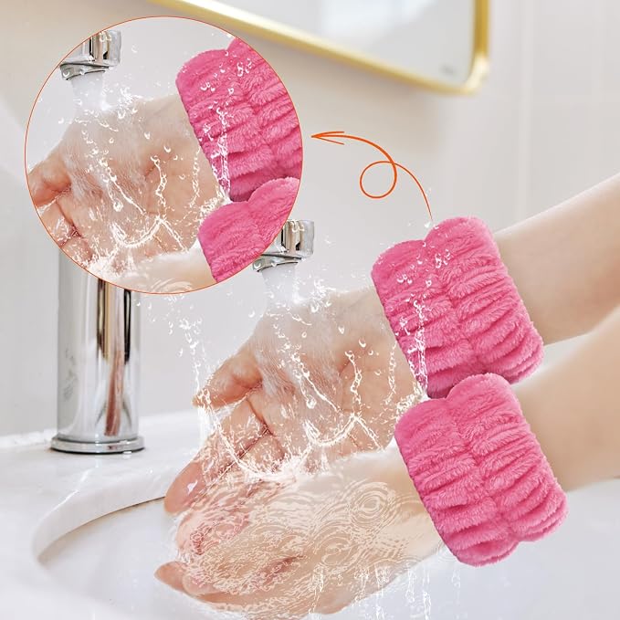 2pcs Wrist Bands for Washing Face Wash Wristbands Wrist Towels Arm Bands for - Image 3