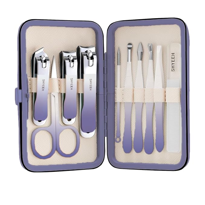 Manicure Set, Portable Mini Manicure and Pedicure Kit, Travel Grooming Nail Kit by SHYEEH