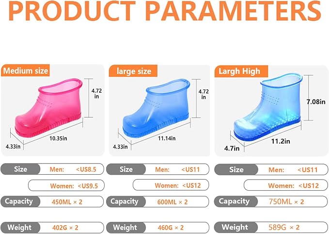 WMHYLYH Movable Foot Soaker, Portable Feet Soaking Tub Massage Foot Bath Shoes - Image 5