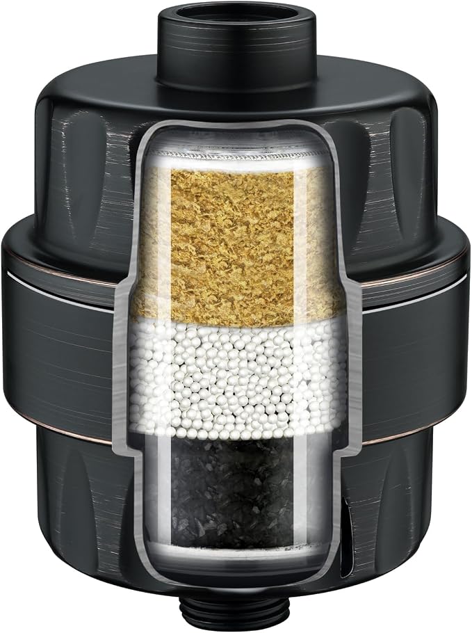 BRIGHT SHOWERS Shower Filter, High Output Shower Head Filter, 3-Stage Filtration by BRIGHTSHOWERS