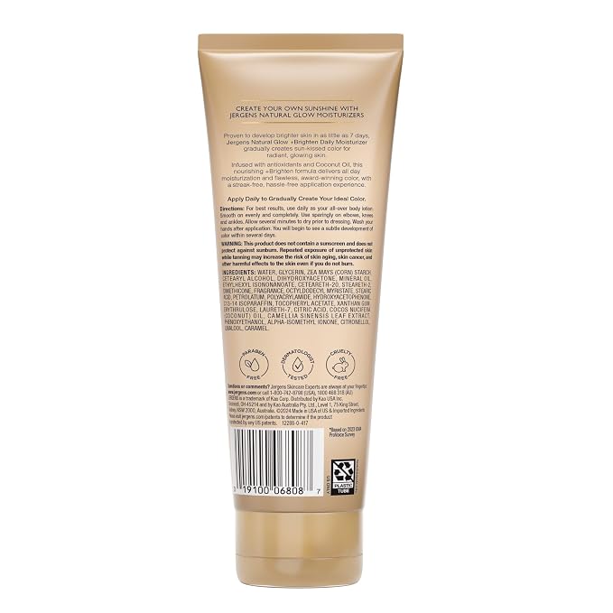 Jergens Natural Glow Self Tanner Body Lotion, Sunless Tanning, Fair to Medium - Image 10