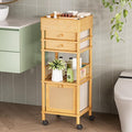 Amazer Bamboo Makeup Organizer Cart by Amazer