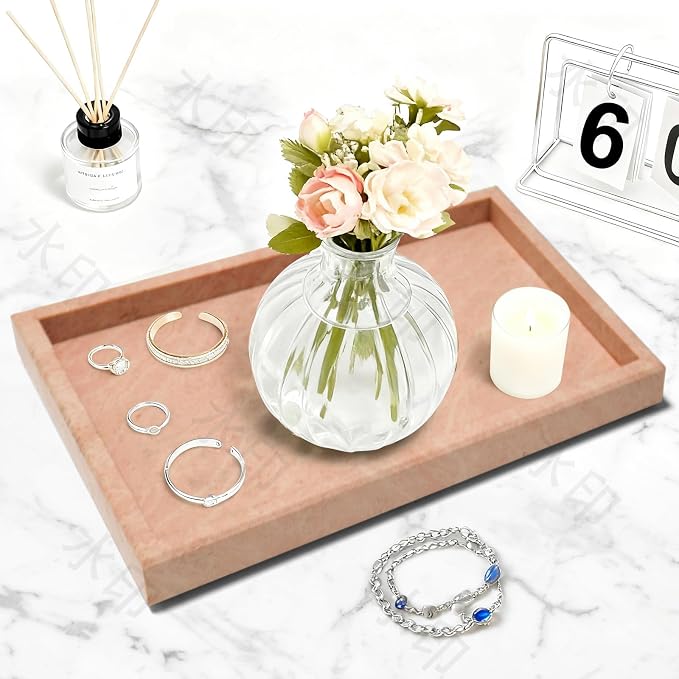 Pure Natural Marble Tray for Bathroom, Sink. Cosmetics, toiletries, etc. can be - Image 4