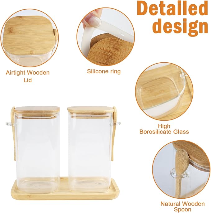 Glass Bath Salt Jars, 40oz Bath Salt Container - Image 2