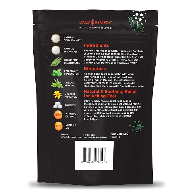 Muscle Relief Foot Soak with Epsom Salt, Made in USA, Soothe Tired Feet - Image 2