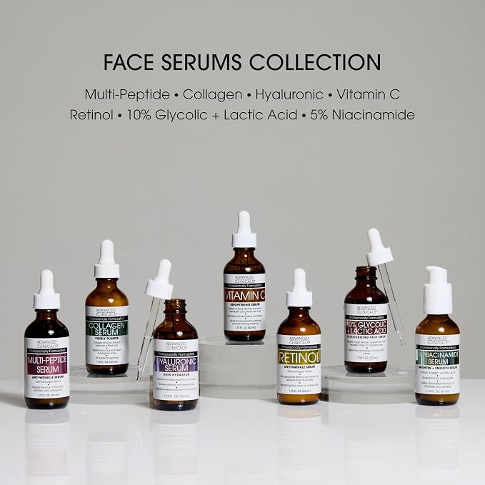 Advanced Clinicals Collagen Facial Serum + Turmeric Oil Face Serum Skin Care Set - Image 9