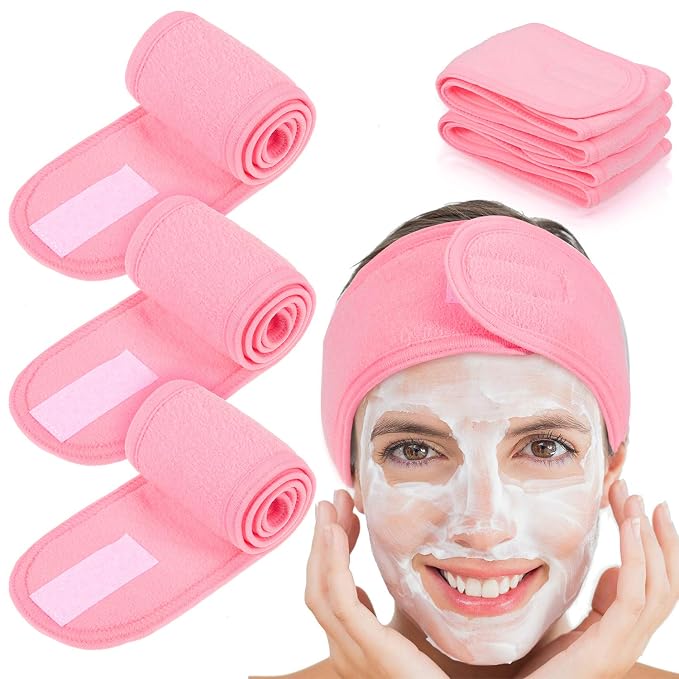 Whaline 4 PCS Spa Headband, Make up Hair Band, Stretch Terry Cloth Headband by Whaline