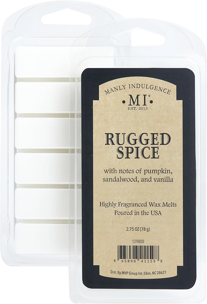 Manly Indulgence Rugged Spice Scented Wax Melts, Wax Melt Warmer Cubes - Image 3