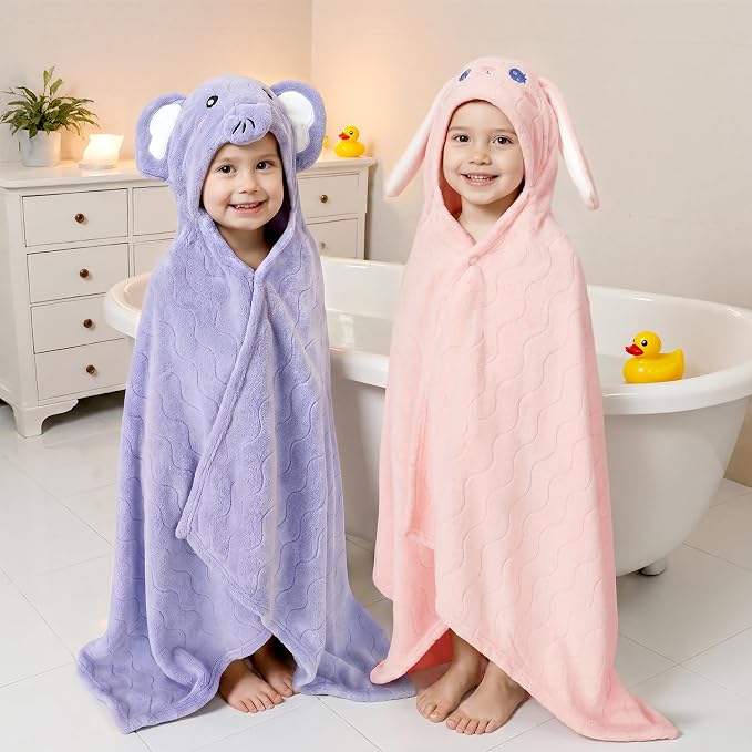 6 PCS Toddler Bath Towel Set for Boy Girl 0-5 Year, Ultra Soft Gifts for Infant - Image 5