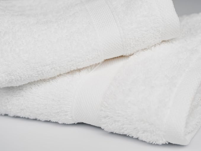 CH White Bath Towels Bulk Pack of 60 – Pure Cotton Lightweight & Absorbent - Image 6
