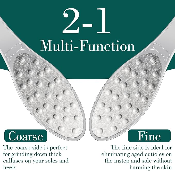 JIEYAO Stainless Steel Foot File, Metal Foot Scraper, Professional Foot File - Image 2