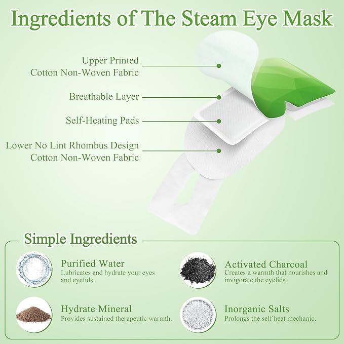 32Packs Steam Eye Mask, Heated Eye Mask - Image 5