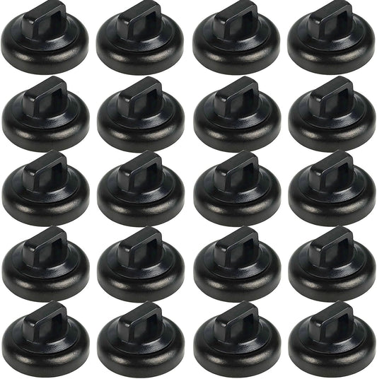 Magnetic Cable Zip Tie Mounts Clips Multipurpose Zip Ties Mount Base Holder Black Wire Cable Holder Mount Wire Clips Management for Home Office Marine Electrical Wiring (Black, 20 Piece)