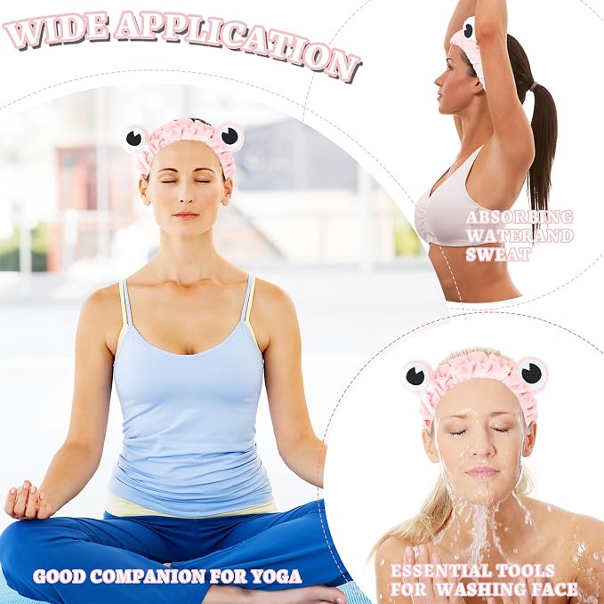 Jowmoy Pink Frog Eye Elastic Headband - Image 5