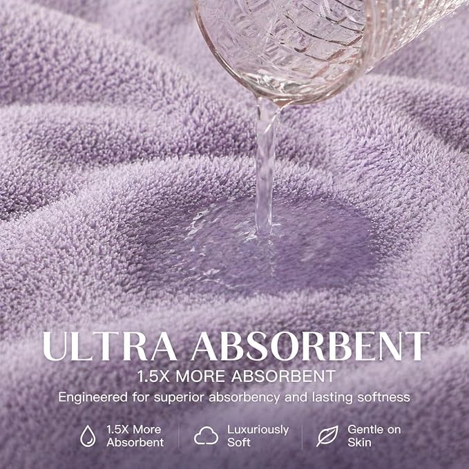 SEISSO 2 Pack Extra Large Bath Towels 63"x35", Bath Sheets - Image 5