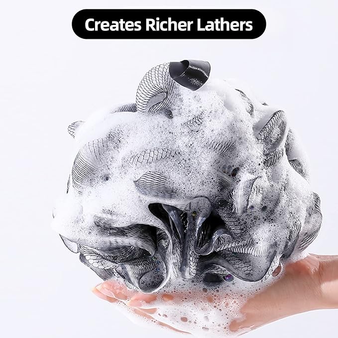 Fu Store Loofah Sponge Shower Loofahs 70g Bath Sponges Mesh Balls 4 Colors Body - Image 2