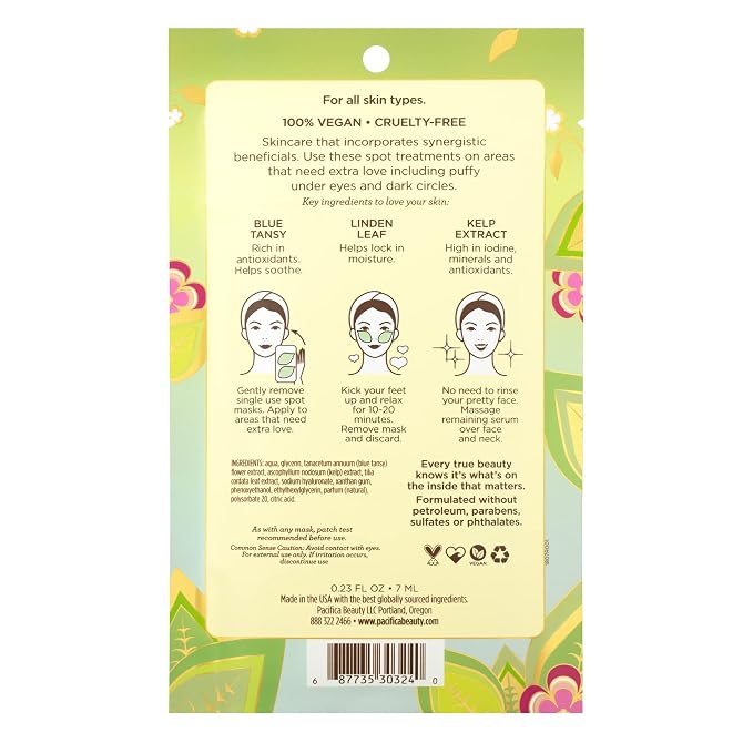 Pacifica Undereye Spot Serum Mask – Leave Pretty Anti-Puff Eye Patches - Image 9