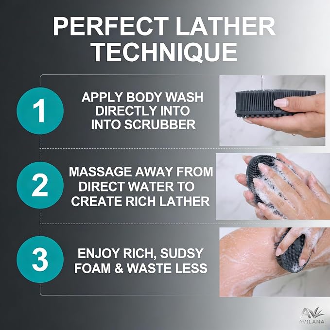 Avilana Premium Silicone Body Scrubber - Image 8