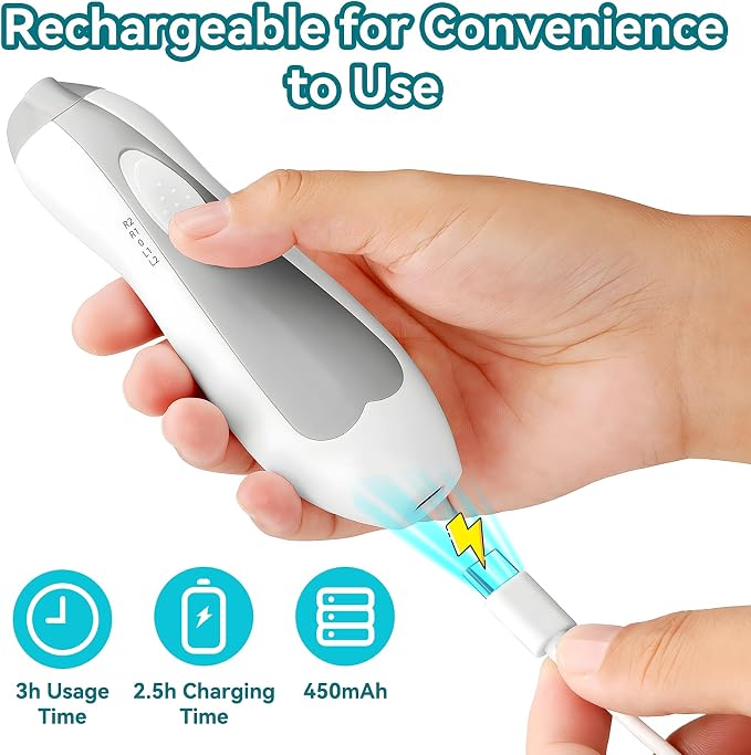 Qunlions life Baby Nail Trimmer Electric, 6 in 1 Rechargeable Baby Nail - Image 2