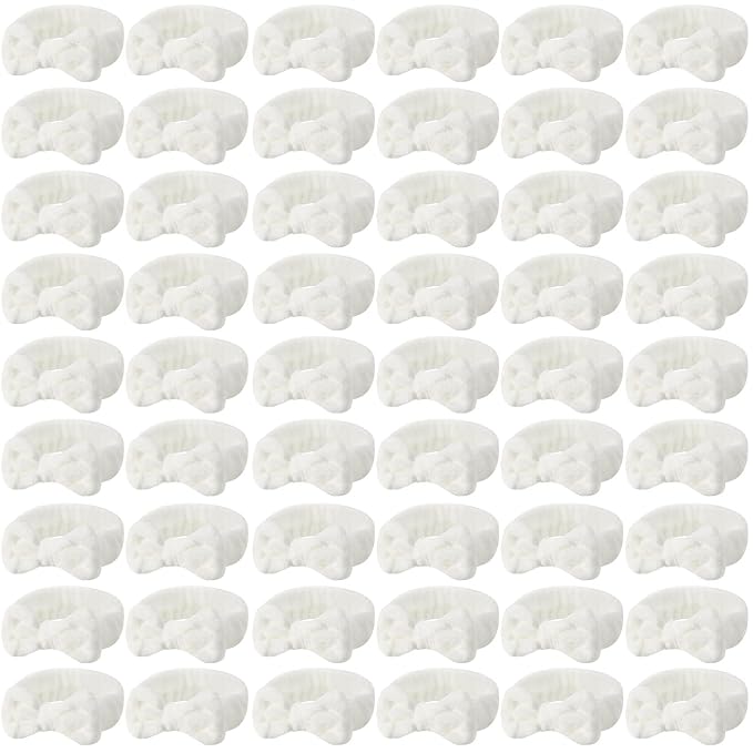 Tigeen 52 Pieces Spa Headband for Washing Face Bulk Soft Coral Fleece Skincare by Tigeen