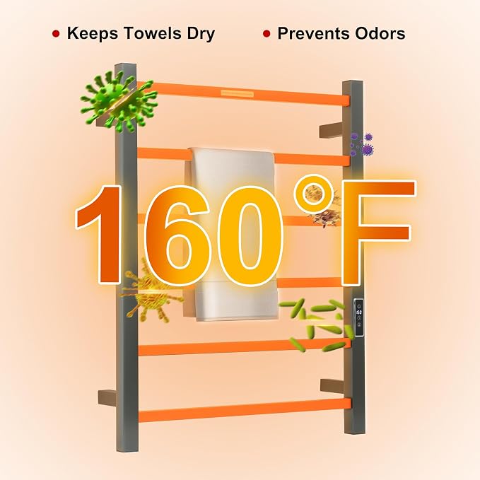 Heated Towel Racks for Bathroom, Wall Mounted Electric Towel Warmer Racks - Image 3