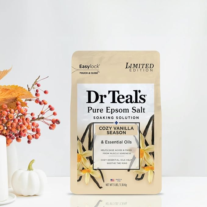 Dr Teal's Cozy Vanilla Season Comfort Pure Epsom Salt Soak and Cozy Vanilla - Image 4
