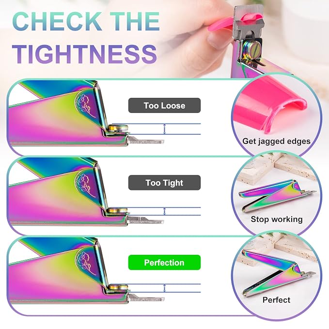 Nail Clippers for Acrylic Nails, Chameleon Premium Metal Acrylic Nail Clippers - Image 3