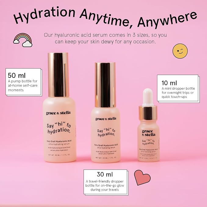 grace & stella Award Winning Hyaluronic Acid Serum Hydrating Hyaluronic Acid - Image 3