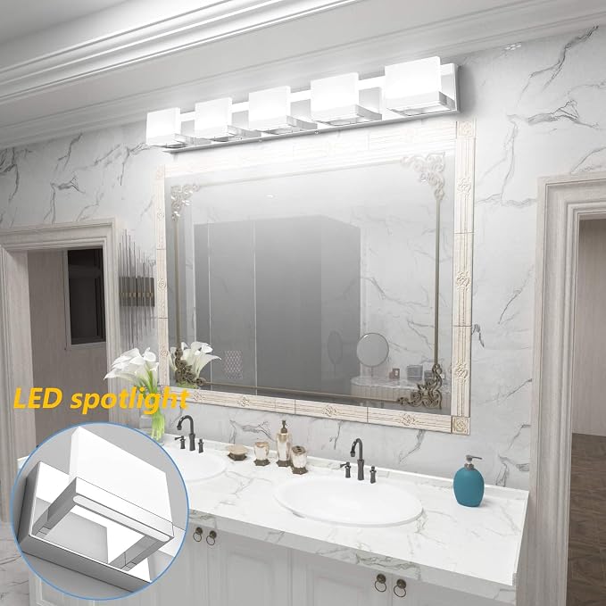 Tipace Dimmable Modern 5 Lights LED Vanity Light - Image 4
