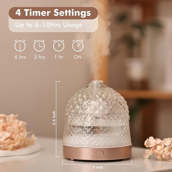 200ml Glass Reservoir Essential Oil Diffuser - Image 3