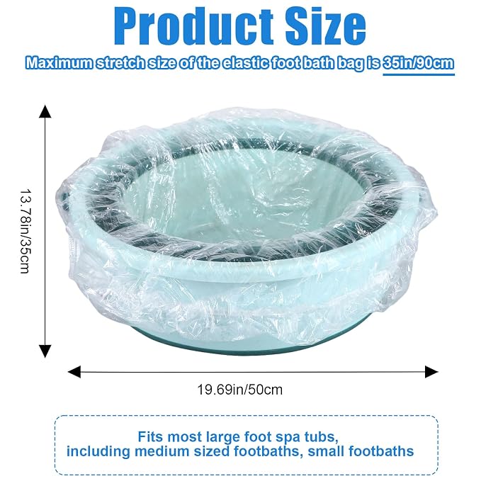 Transparent Pedicure Liners Disposable, Pedicure Bowl Liners - Image 2