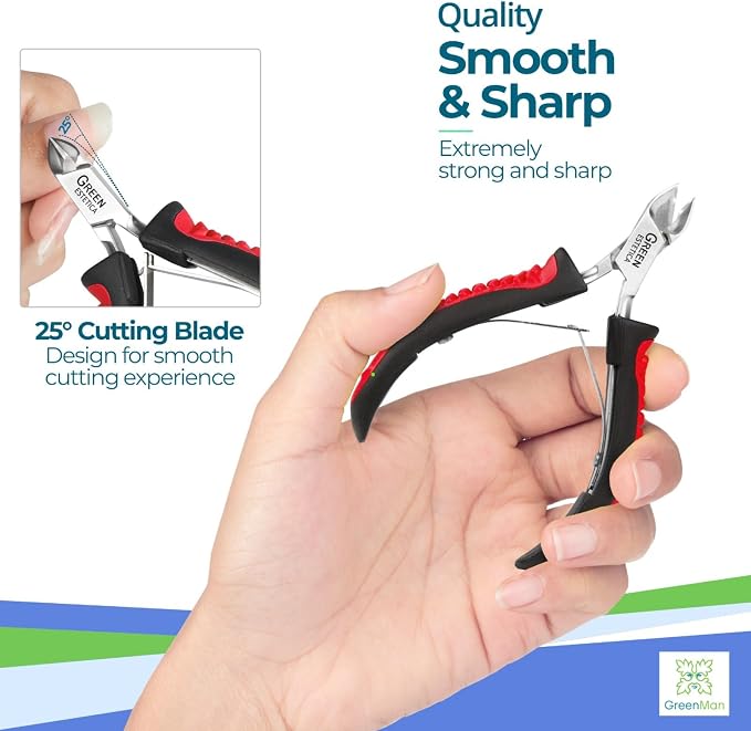 Cuticle Trimmer with Non-Slip Grip Handle Professional Stainless Steel Cuticle - Image 2