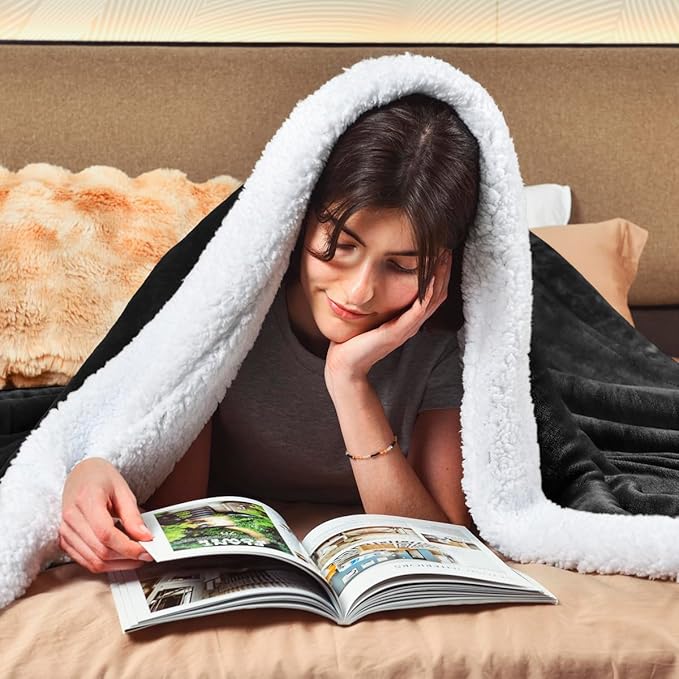 KAWAHOME Sherpa Fleece Twin Size Blanket - Image 3