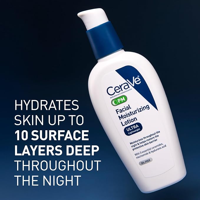 CeraVe PM Facial Moisturizing Lotion, Night Cream - Image 3