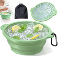 Face Bowl for Ice with Built-in Ice Tray – Collapsible Silicone Facial Ice Bath by Dtuoen