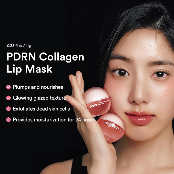 Abib PDRN Collagen Lip Mask Glazed Jelly 0.38 fl oz | Korean Lip Butter Balm - Image 2